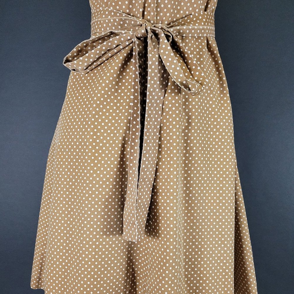 ❗️SOLD❗️70s Polka Dot Floral Patchwork Pinafore Dress - Picture 14 of 15